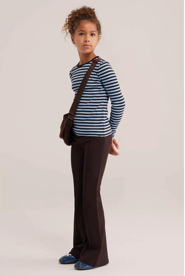 WE Fashion flared broek donkerbruin - Foto 3