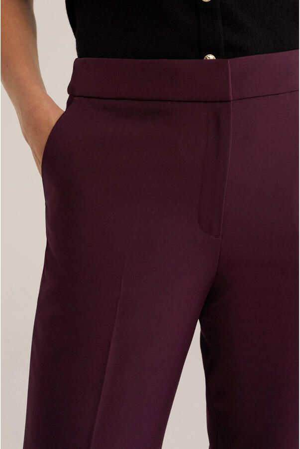 WE Fashion flared broek donkerpaars - Foto 2
