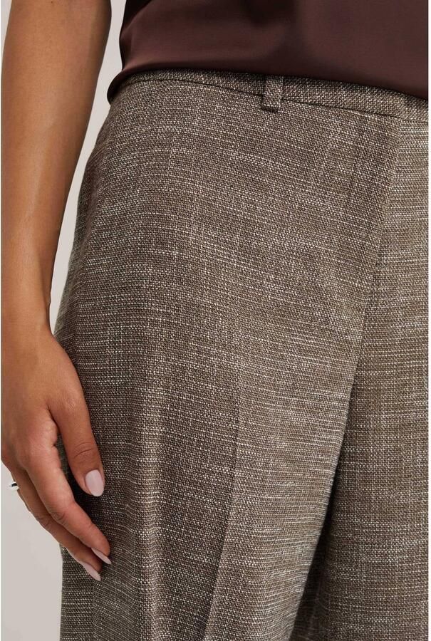 WE Fashion flared broek grijsbruin - Foto 2