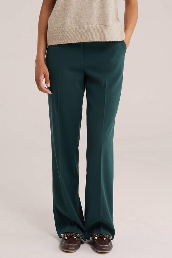 WE Fashion flared broek groen