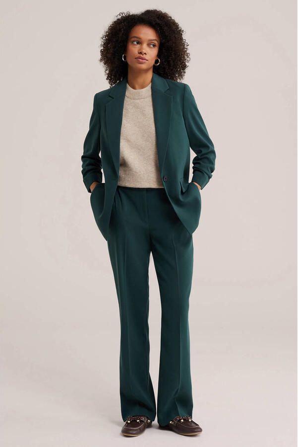 WE Fashion flared broek groen - Foto 3