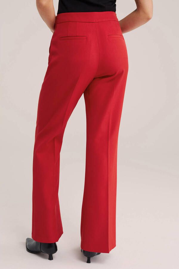 WE Fashion flared broek rood - Foto 2