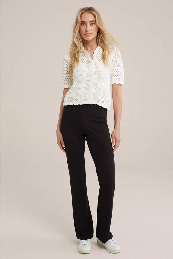 WE Fashion flared broek zwart - Foto 3