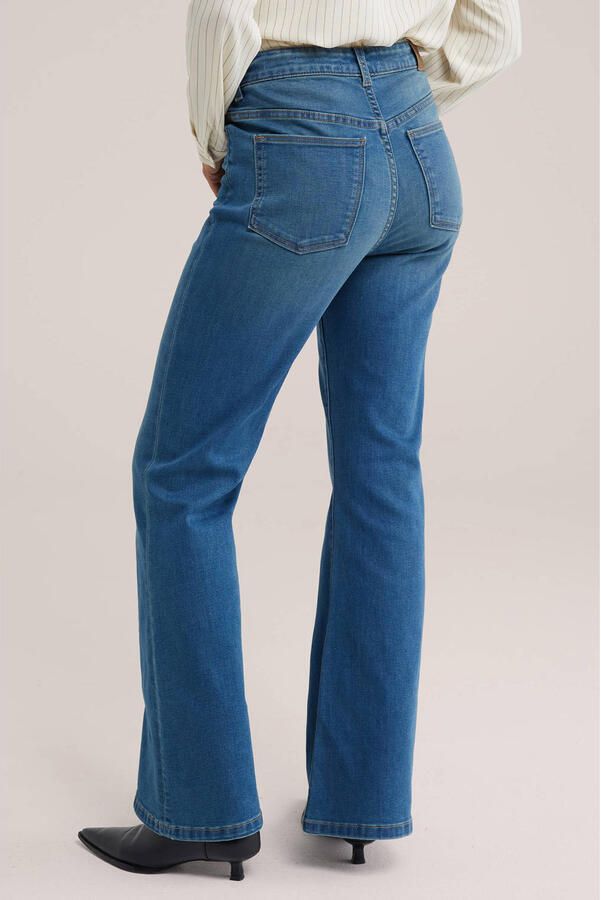 WE Fashion flared jeans donkerblauw - Foto 3