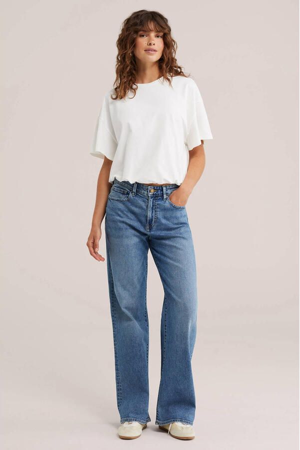 WE Fashion flared jeans mediumblauw - Foto 2