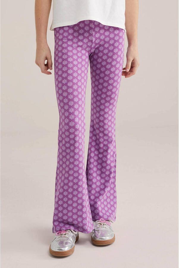 WE Fashion flared legging lila