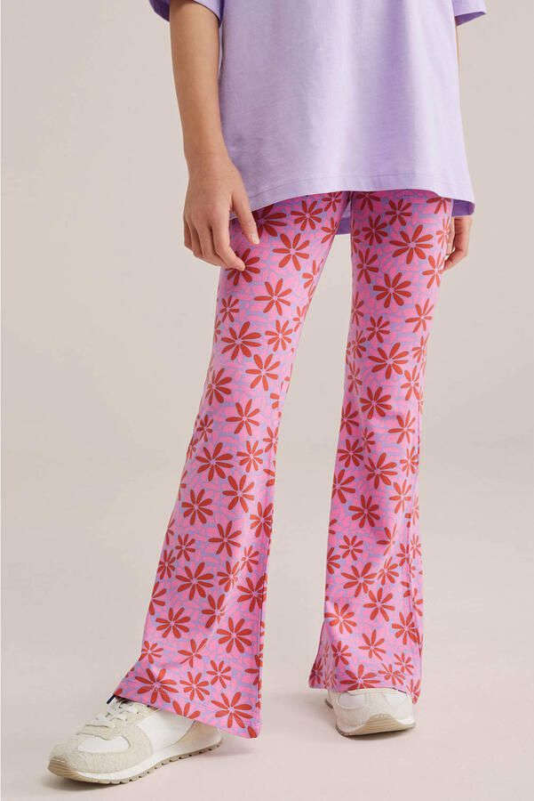 WE Fashion flared legging roze