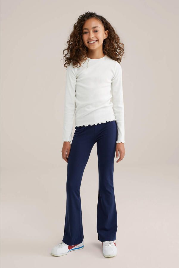 WE Fashion flared legging (set van 2) donkerblauw - Foto 3