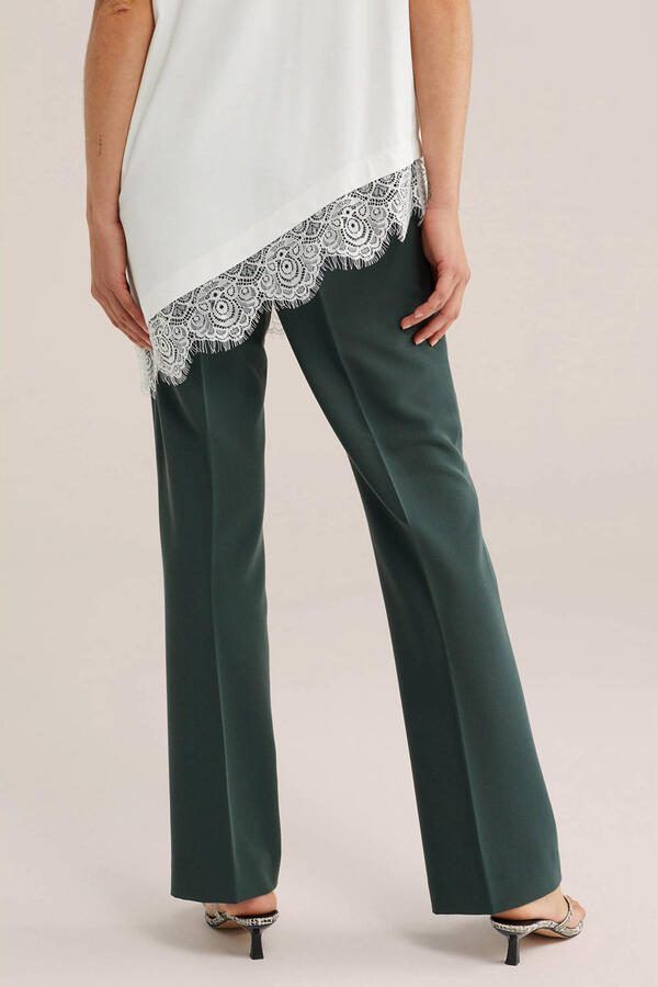 WE Fashion flared pantalon donkergroen - Foto 3
