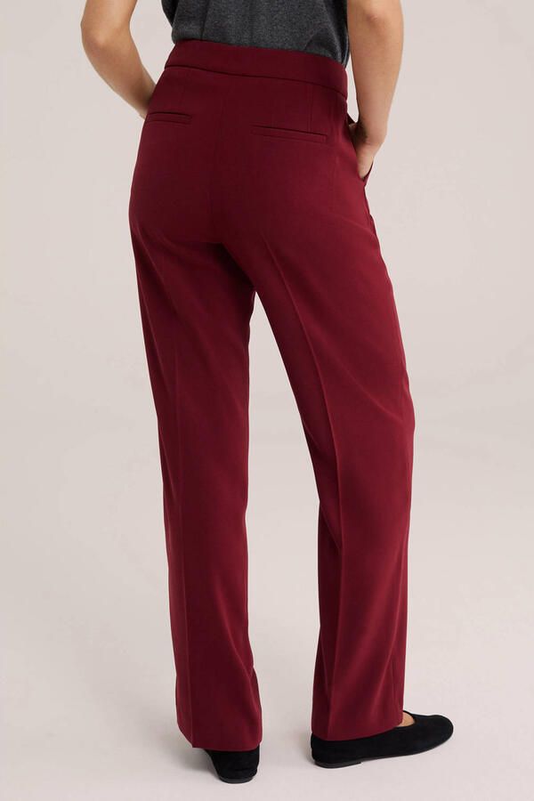 WE Fashion flared pantalon donkerrood - Foto 3