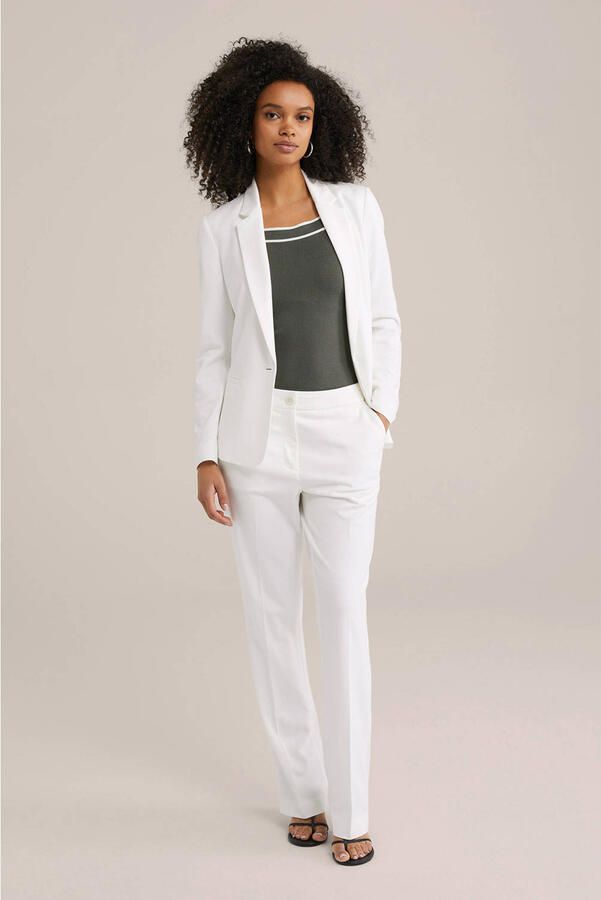 WE Fashion flared pantalon wit