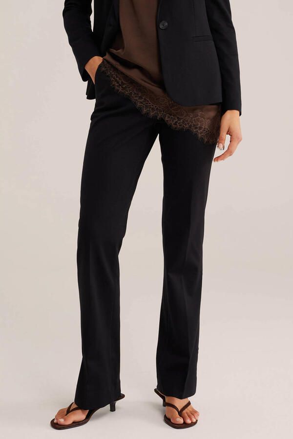 WE Fashion flared pantalon zwart