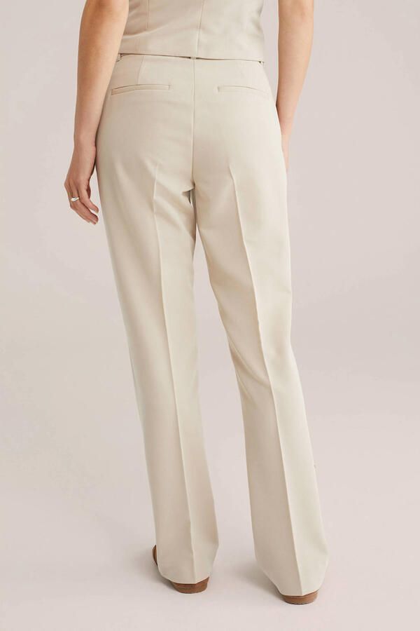 WE Fashion flared regular waist pantalon beige - Foto 3