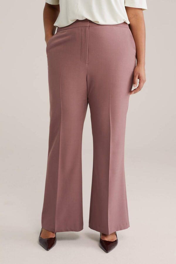 WE Fashion flared regular waist pantalon oudroze
