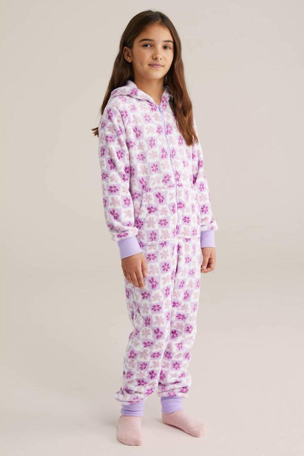 WE Fashion fleece onesie lila paar - Foto 2