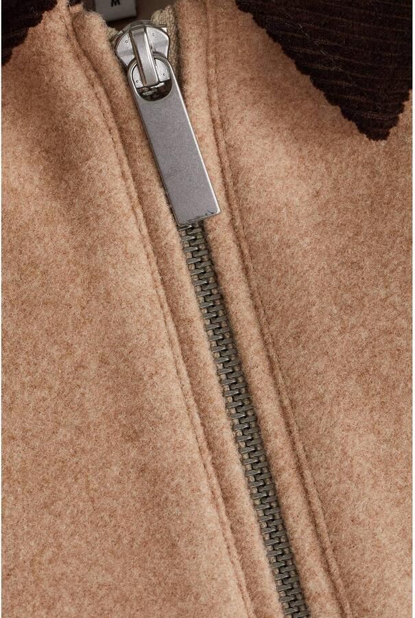 WE Fashion fleece tussenjas met corduroy details beige - Foto 2