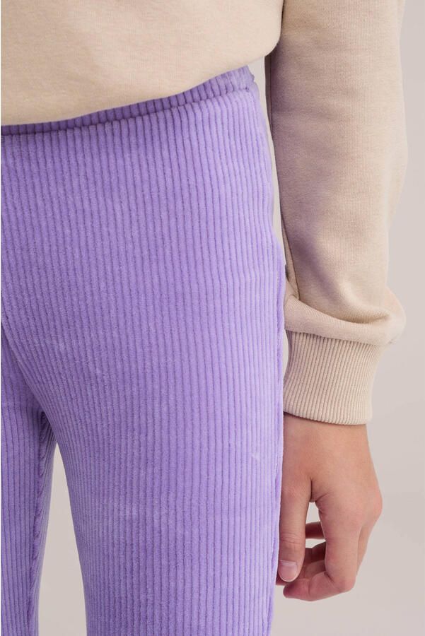 WE Fashion fluwelen flared broek paars - Foto 2