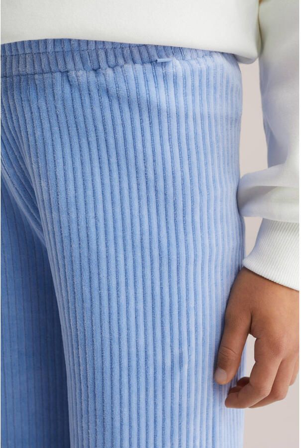 WE Fashion fluwelen loose casual broek lichtblauw - Foto 2