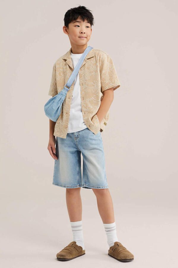 WE Fashion gebloemd casual overhemd zand - Foto 3