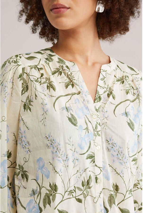 WE Fashion gebloemde blouse ecru - Foto 2