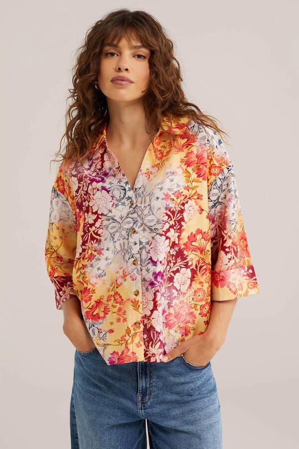 WE Fashion gebloemde blouse multi