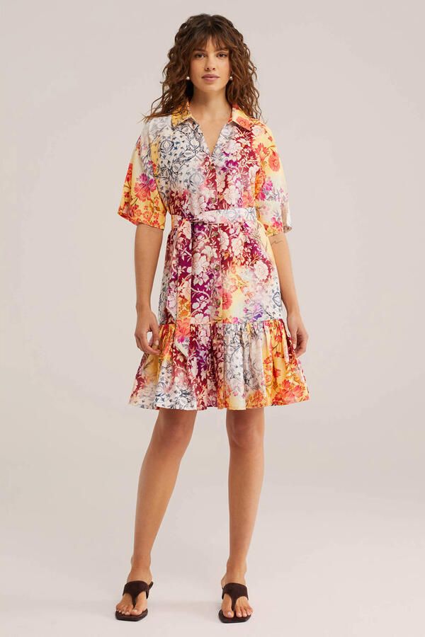 WE Fashion gebloemde blousejurk multi - Foto 2