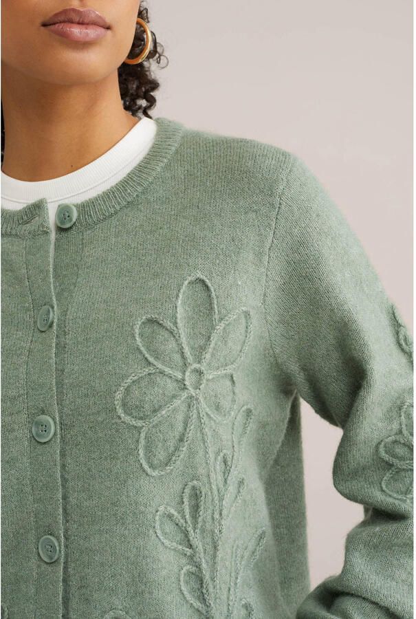 WE Fashion gebloemde vest groen - Foto 2
