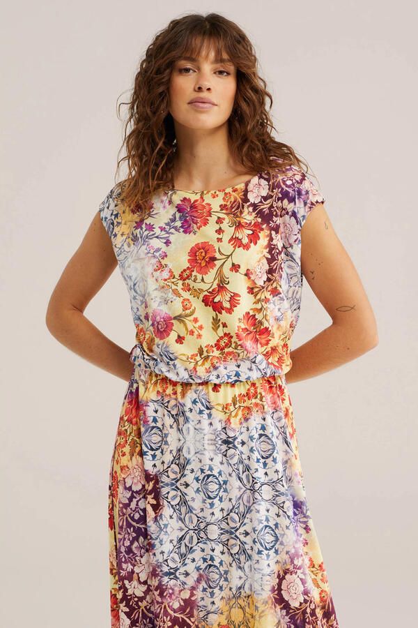 WE Fashion gebloemde zomerjurk multi