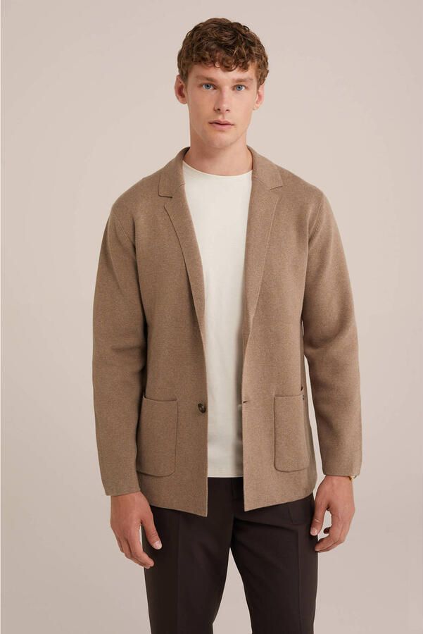 WE Fashion Gebreid colbert fossil - Foto 2
