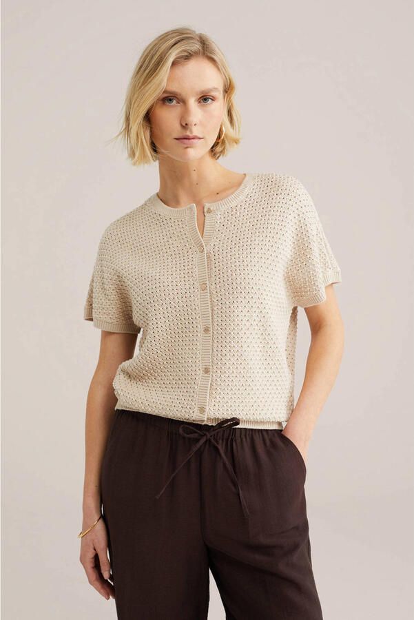 WE Fashion gebreid vest beige