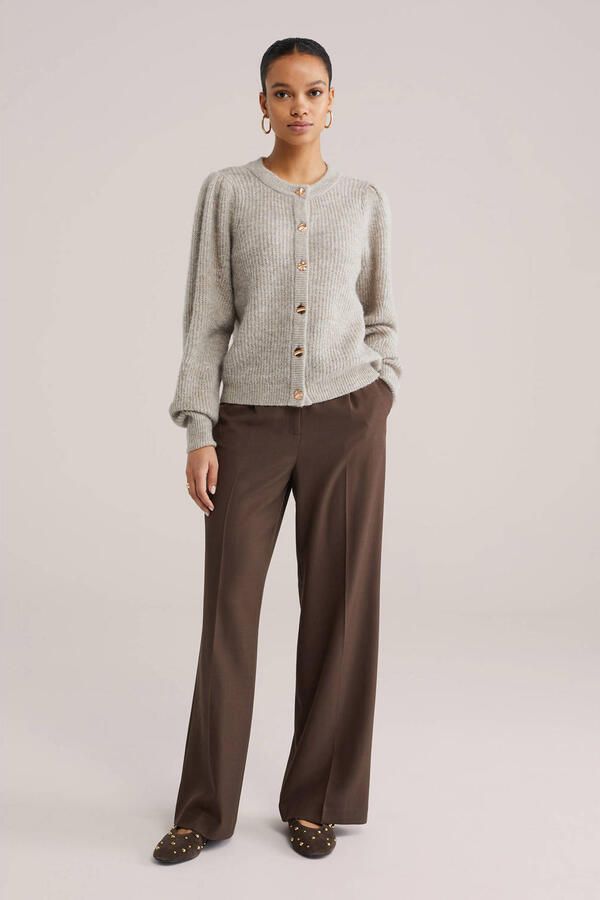 WE Fashion gebreid vest beige melange - Foto 3