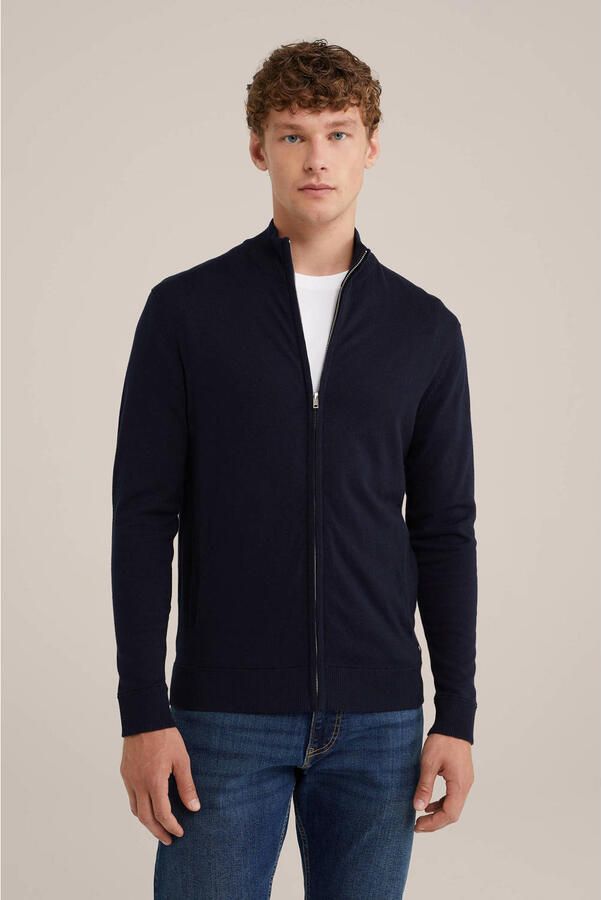 WE Fashion gebreid vest donkerblauw - Foto 2