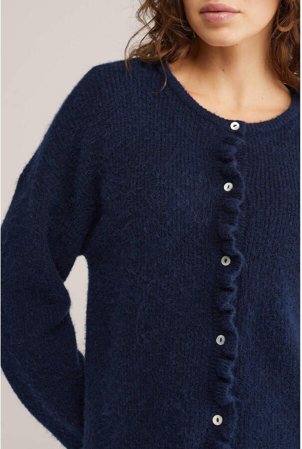 WE Fashion gebreid vest donkerblauw - Foto 2