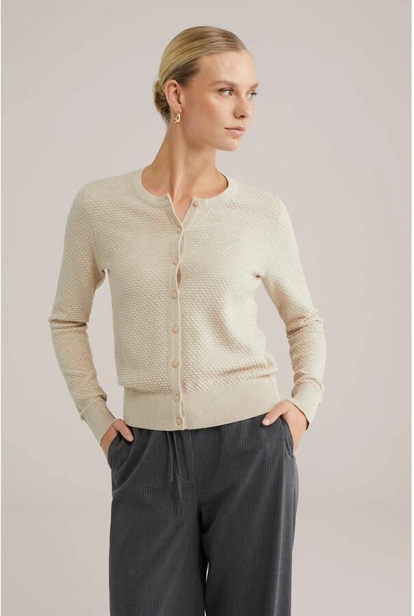 WE Fashion gebreid vest ecru