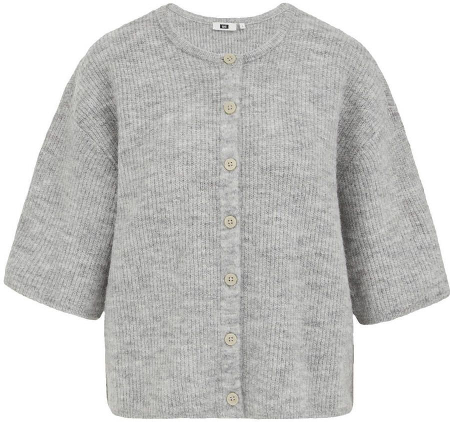 WE Fashion gebreid vest grijs melange - Foto 2