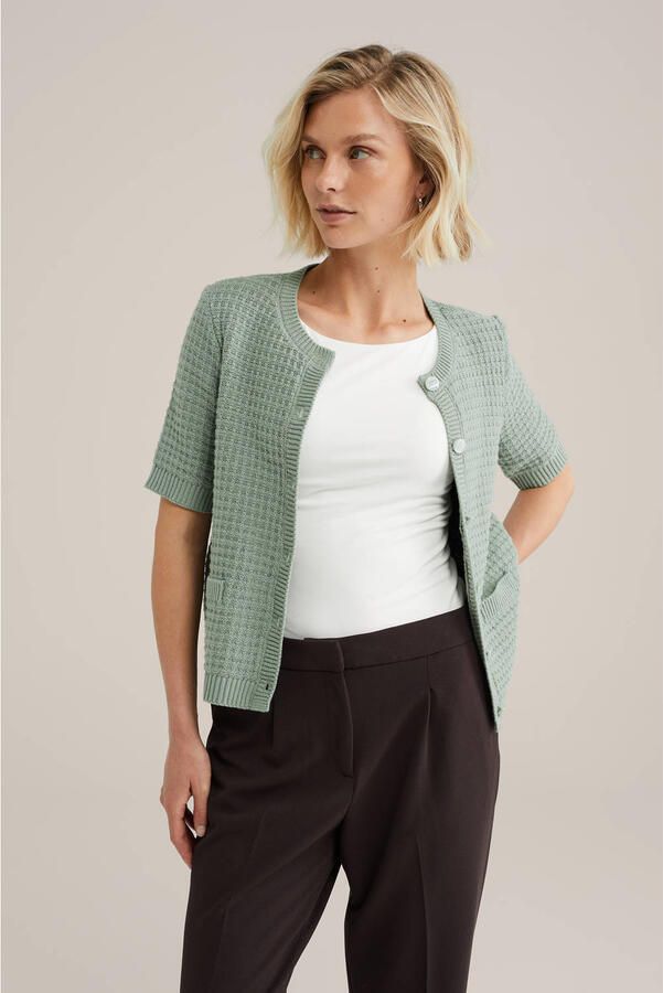 WE Fashion gebreid vest groen