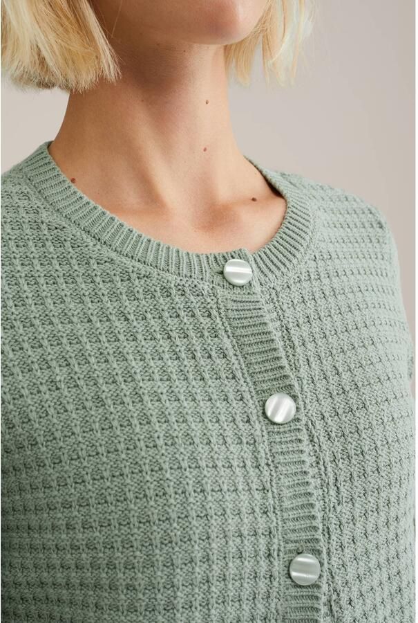 WE Fashion gebreid vest groen - Foto 2