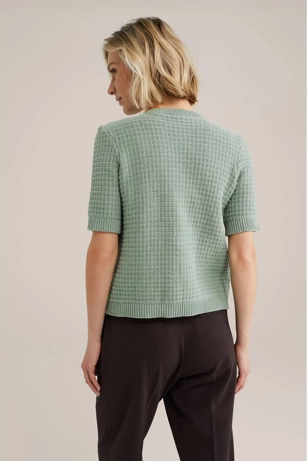WE Fashion gebreid vest groen - Foto 3