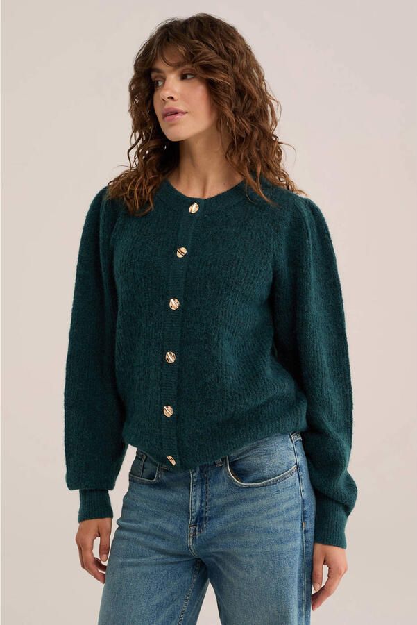 WE Fashion gebreid vest groen