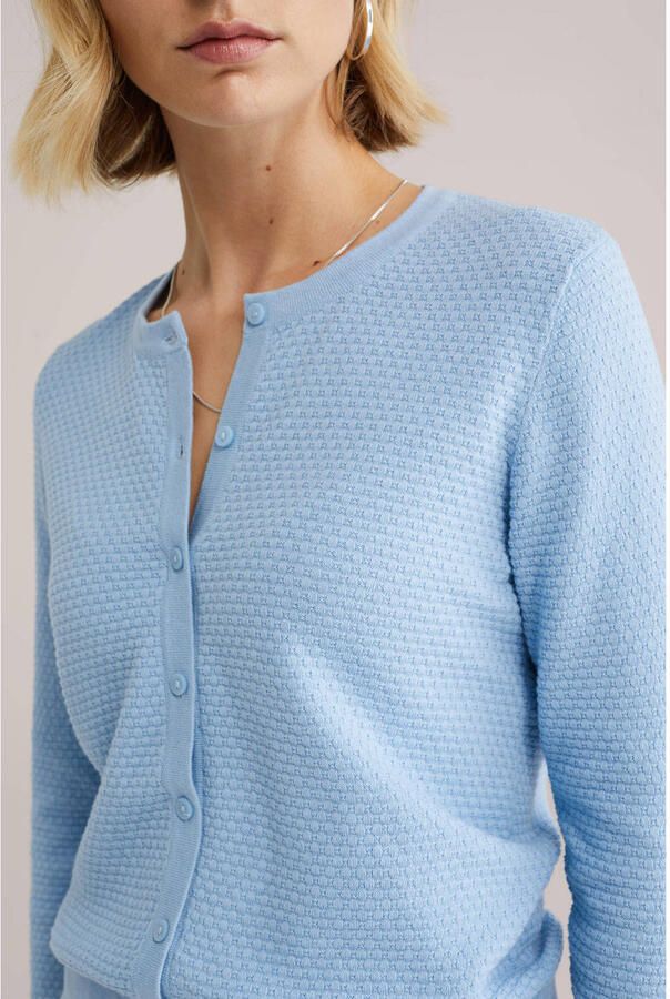 WE Fashion gebreid vest lichtblauw - Foto 2