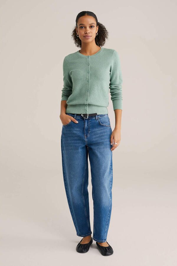 WE Fashion gebreid vest lichtgroen - Foto 3