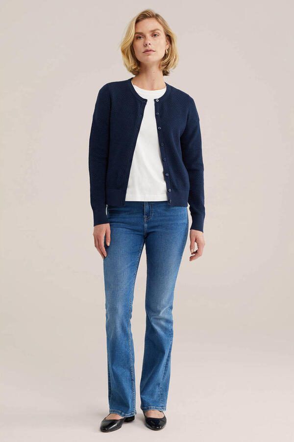 WE Fashion gebreid vest marineblauw - Foto 2