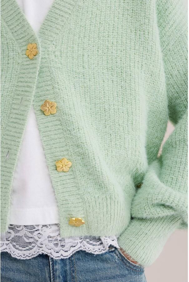 WE Fashion gebreid vest mintgroen - Foto 2