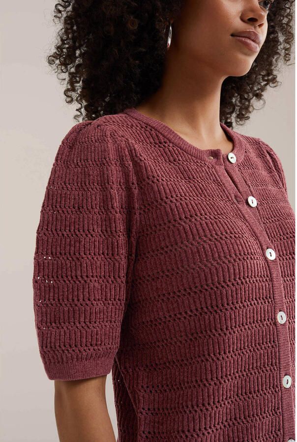 WE Fashion gebreid vest oudroze - Foto 2