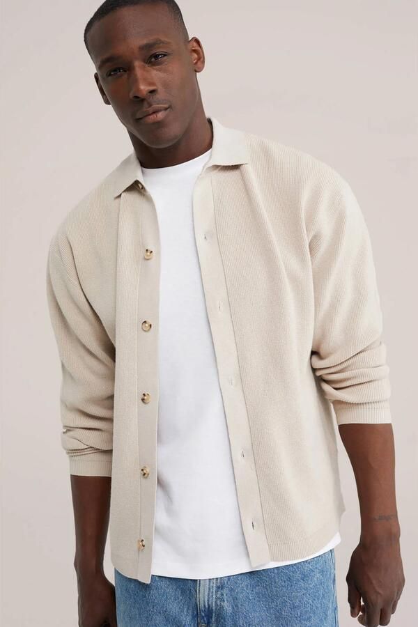 WE Fashion gebreid vest silent alloy
