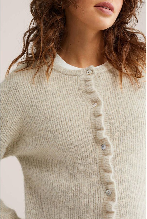 WE Fashion gebreid vest zand - Foto 2