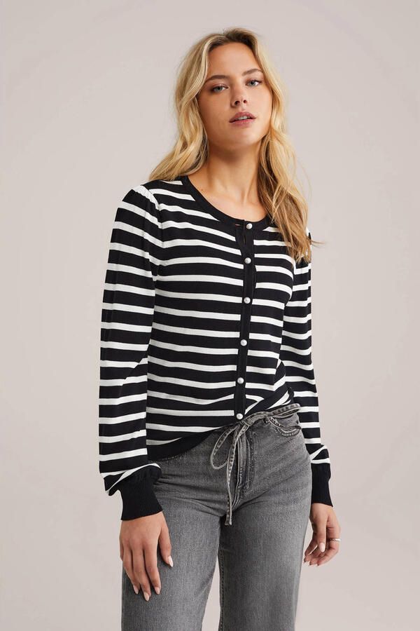 WE Fashion gebreid vest zwart