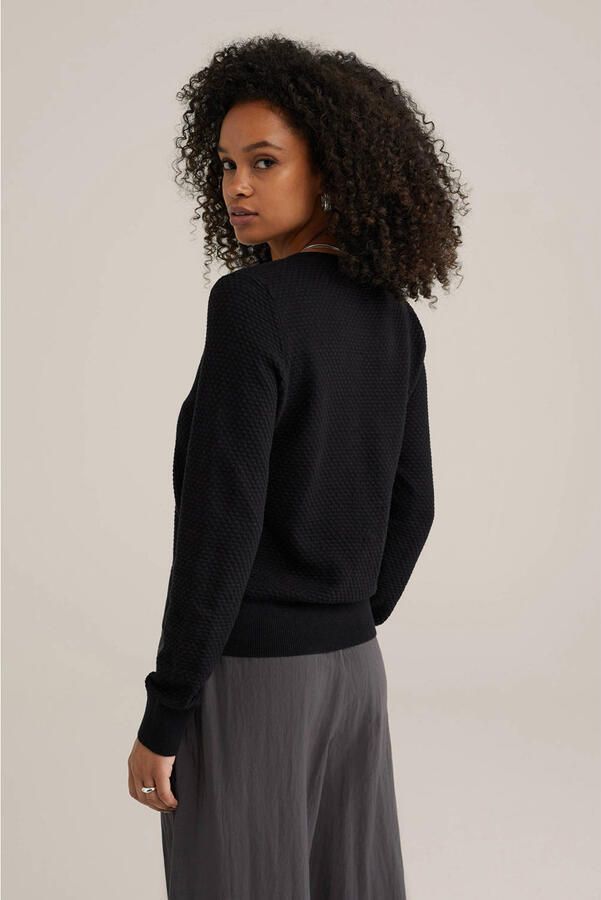 WE Fashion gebreid vest zwart - Foto 3