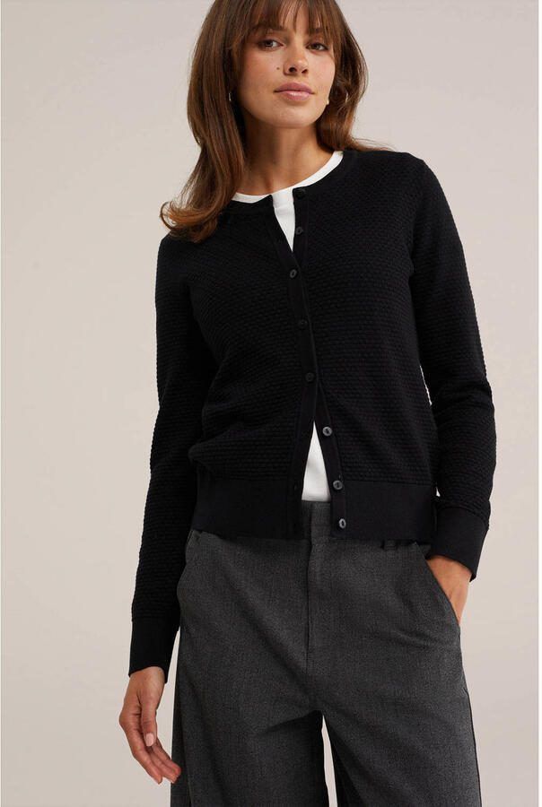 WE Fashion gebreid vest zwart - Foto 2