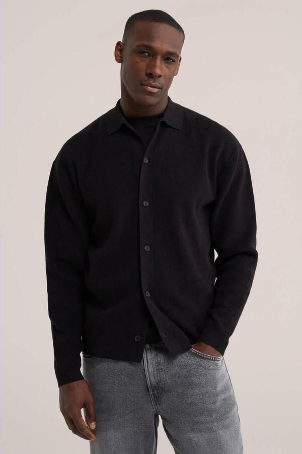 WE Fashion gebreid vest zwart